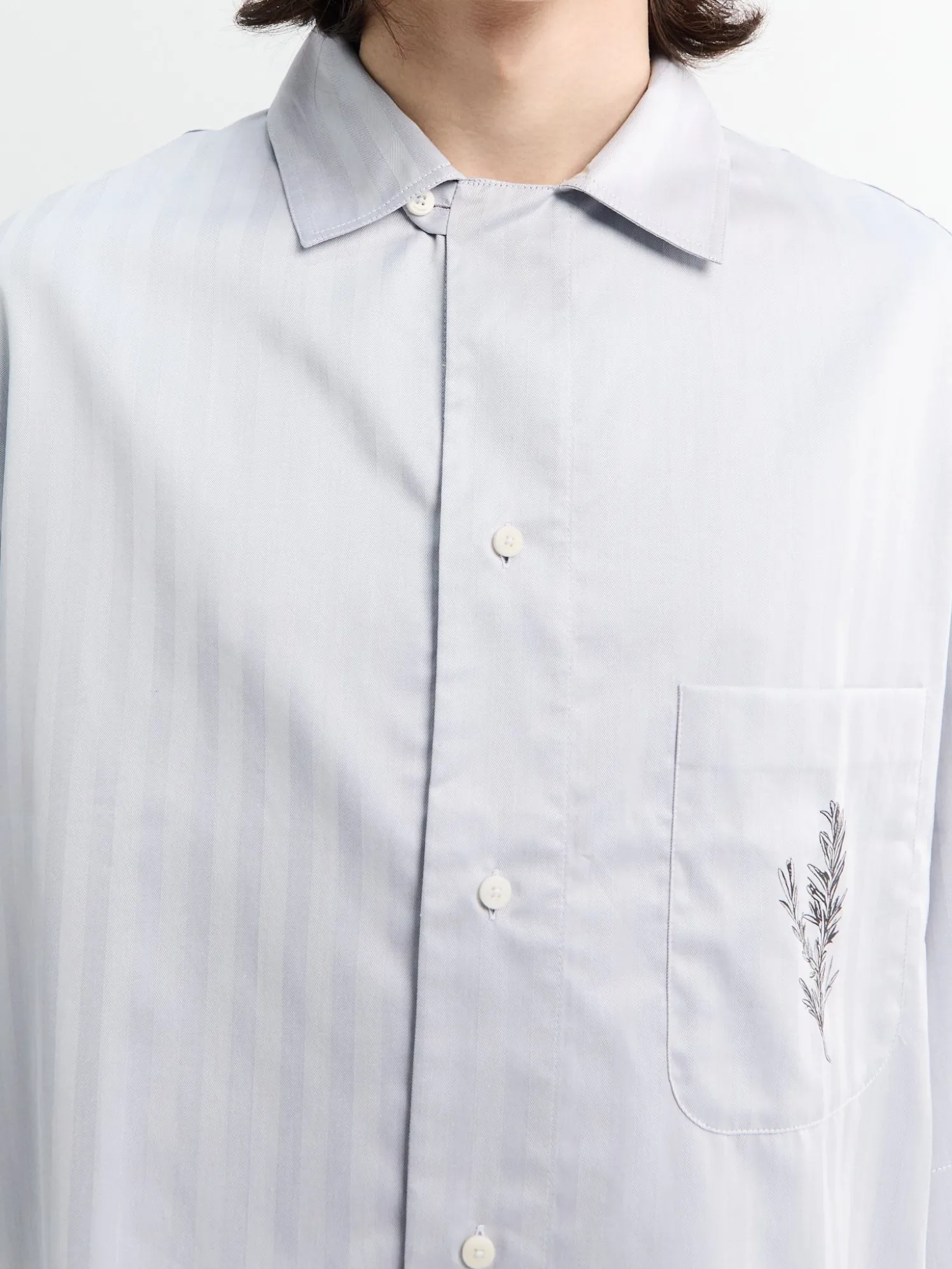 La Chemise Cardigan i Rosmarin Lyseblå