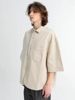 La Chemise Paysan De-Nime i Lysebeige