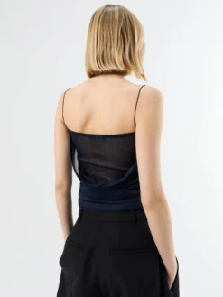 La Maille Plumetis top i Dark Navy