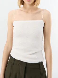 La Maille Plumetis top i Off White