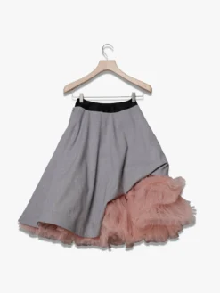 Lana Skirt i Lysegrå med Pink
