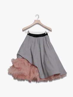Lana Skirt i Lysegrå med Pink