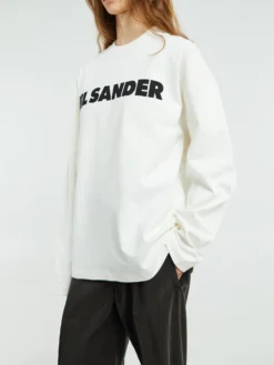 Langærmet T-Shirt i Porcelain