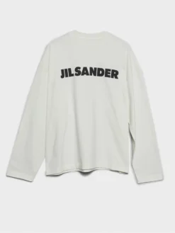 Langærmet T-Shirt i Porcelain