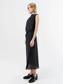 La Robe Drap Dress i Sort