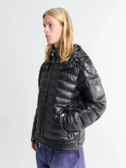 Lauros Hooded Short Down Jacket i Sort