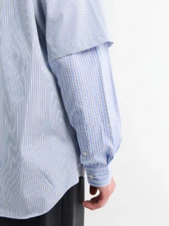 Layered Longsleeve Skjorte i Blå