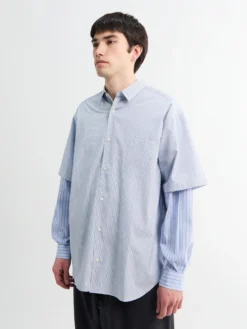 Layered Longsleeve Skjorte i Blå