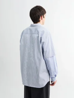 Layered Longsleeve Skjorte i Blå