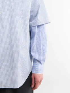 Layered Longsleeve Skjorte i Blå