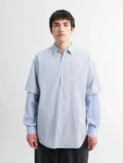 Layered Longsleeve Skjorte i Blå