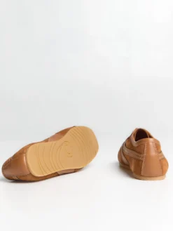 Læderbeklædte Ruskindssneakers i Brun