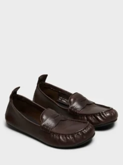 Læder Loafers i Mørkebrun