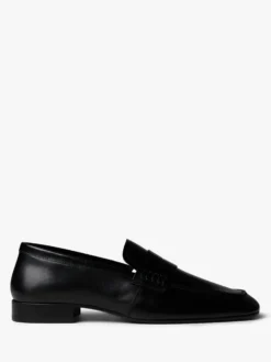 Læder Loafers i Sort