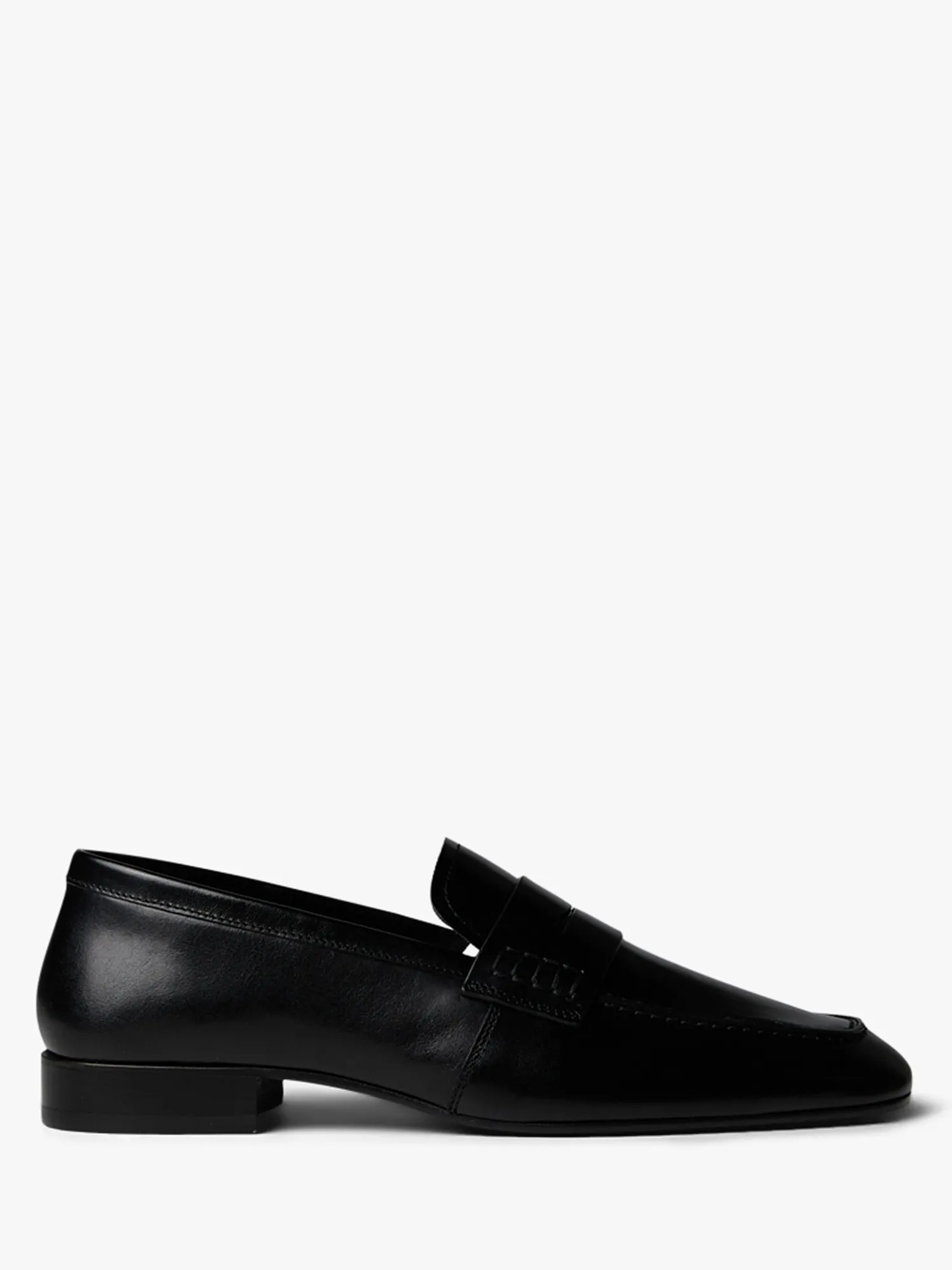 Læder Loafers i Sort