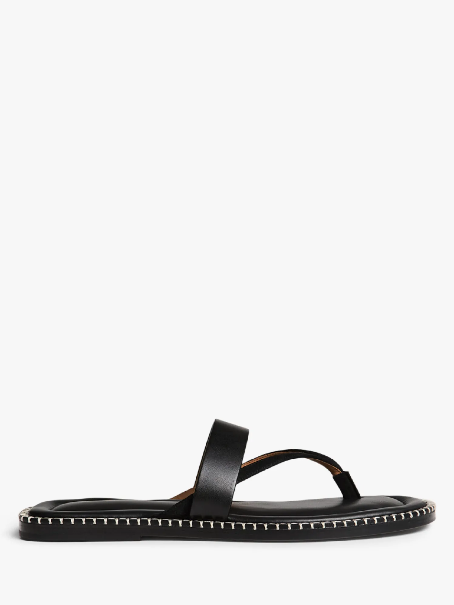 Læder Sandaler i Sort