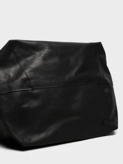 Læder Tote Bag i Sort