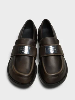 Leather Loafers i Brun