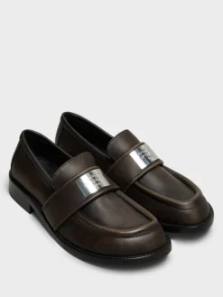 Leather Loafers i Brun