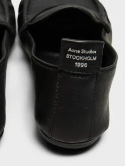 Leather Loafers i Sort