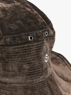 Le Bob De-Nimes Velvet Bucket Hat i Khaki