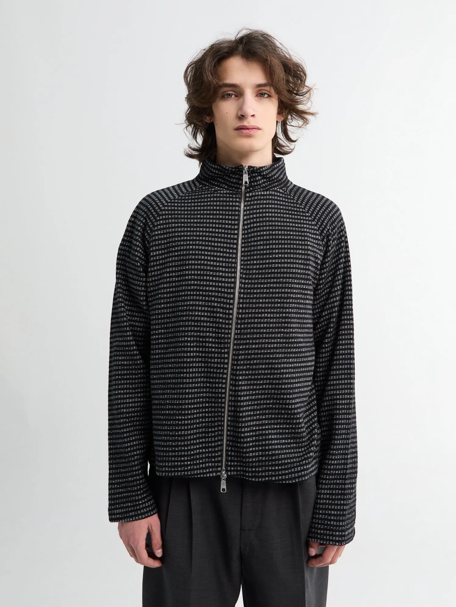 Leisure Zip Up i Sort Experienced Check