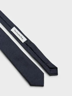 Lene Prikket Jacquard Slips in Blå og Hvid