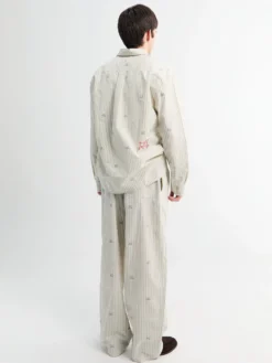 Le Pantalon De Pyjama i Jacquard Lamb Stripes Log