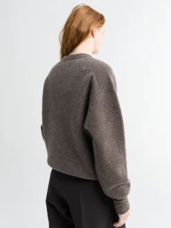 Loch Cashmere V-hals Jumper i Mus