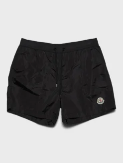 Logo Patch Swim Shorts i Sort