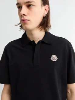 Logo Polo T-shirt i bomuldspiqué i Sort