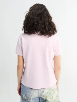 Logo Polo T-shirt i Pale Pink