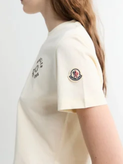 Logo T-shirt i Råhvid