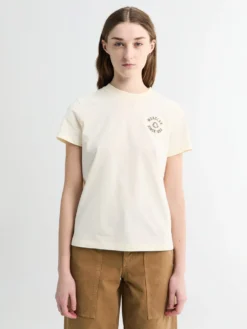 Logo T-shirt i Råhvid