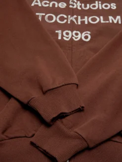 Logo Zip Sweatshirt i Chokoladebrun