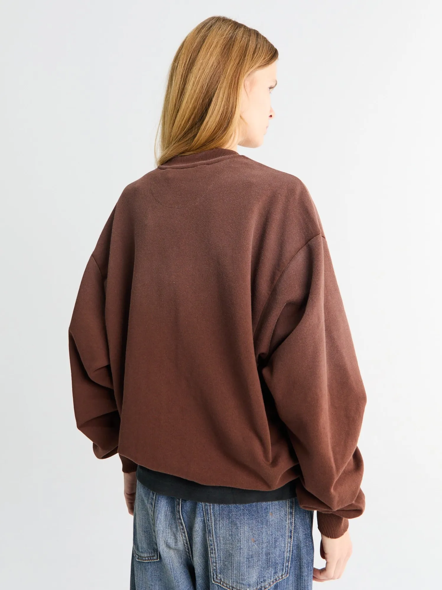 Logo Zip Sweatshirt i Chokoladebrun