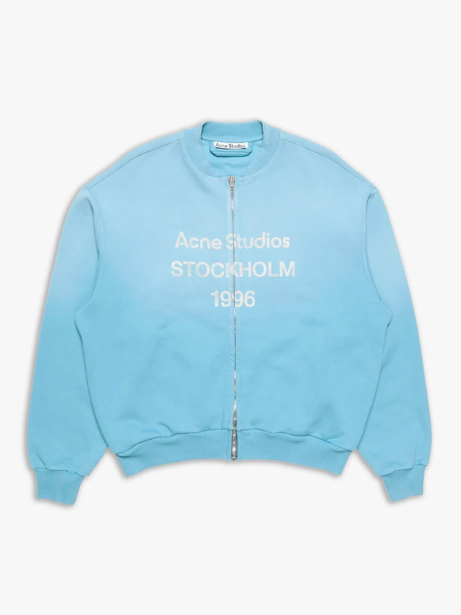 Logo Zip Sweatshirt i Kornblomstblå