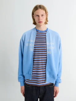 Logo Zip Sweatshirt i Kornblomstblå
