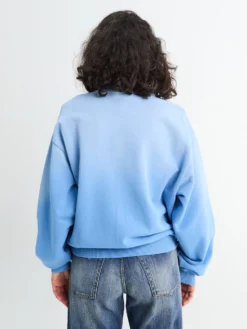 Logo Zip Sweatshirt i Kornblomstblå