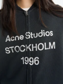 Logo Zip Sweatshirt i Sort