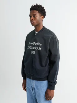 Logo Zip Sweatshirt i Sort