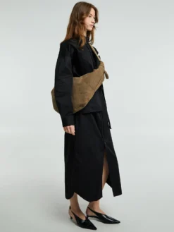 Long Shirt Dress i Black