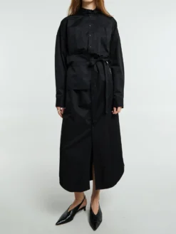 Long Shirt Dress i Black