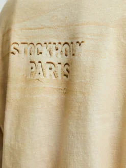 Long Sleeve Logo T-shirt i Sand Beige