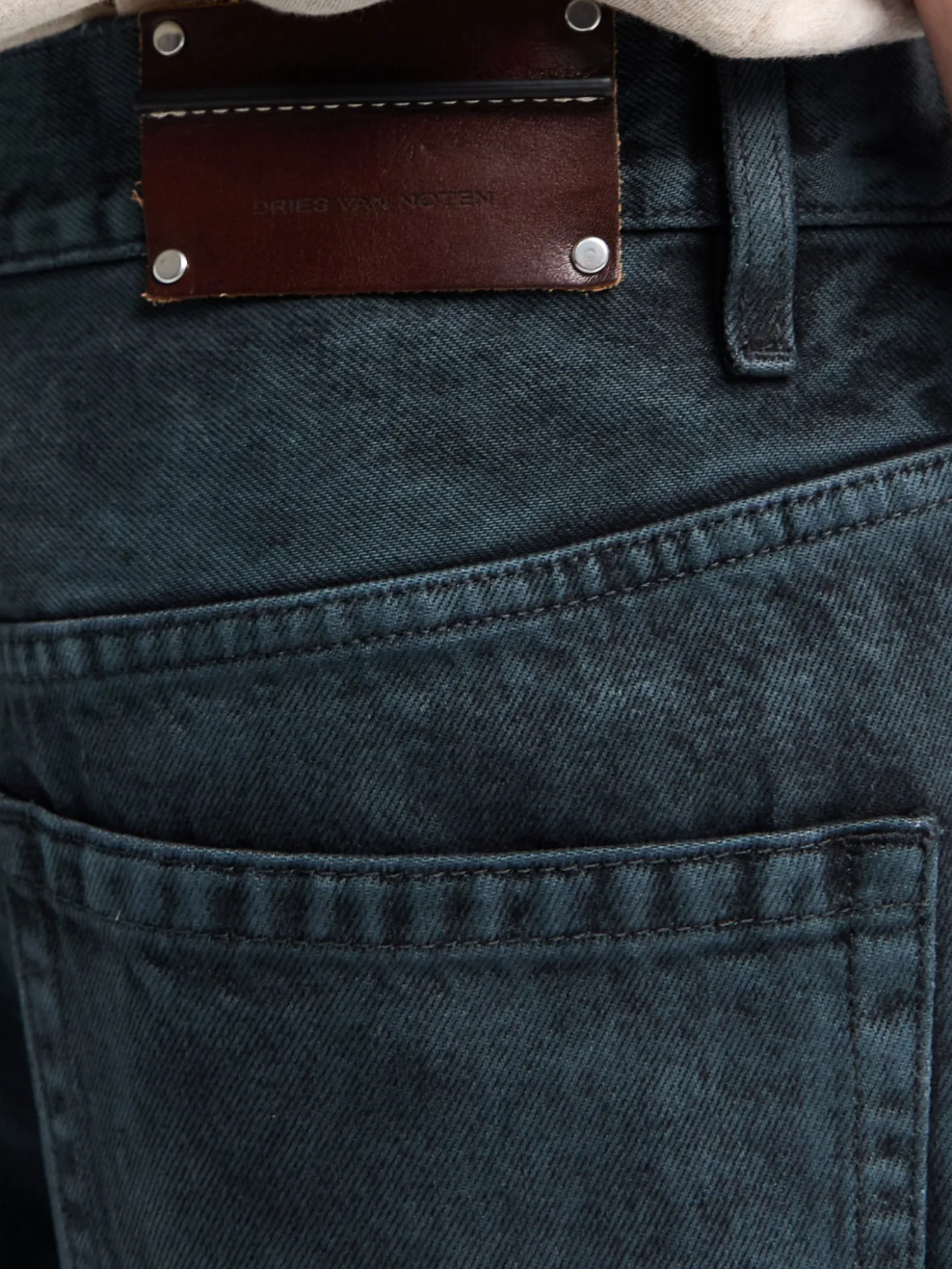 Loose Fit Jeans i Petrol