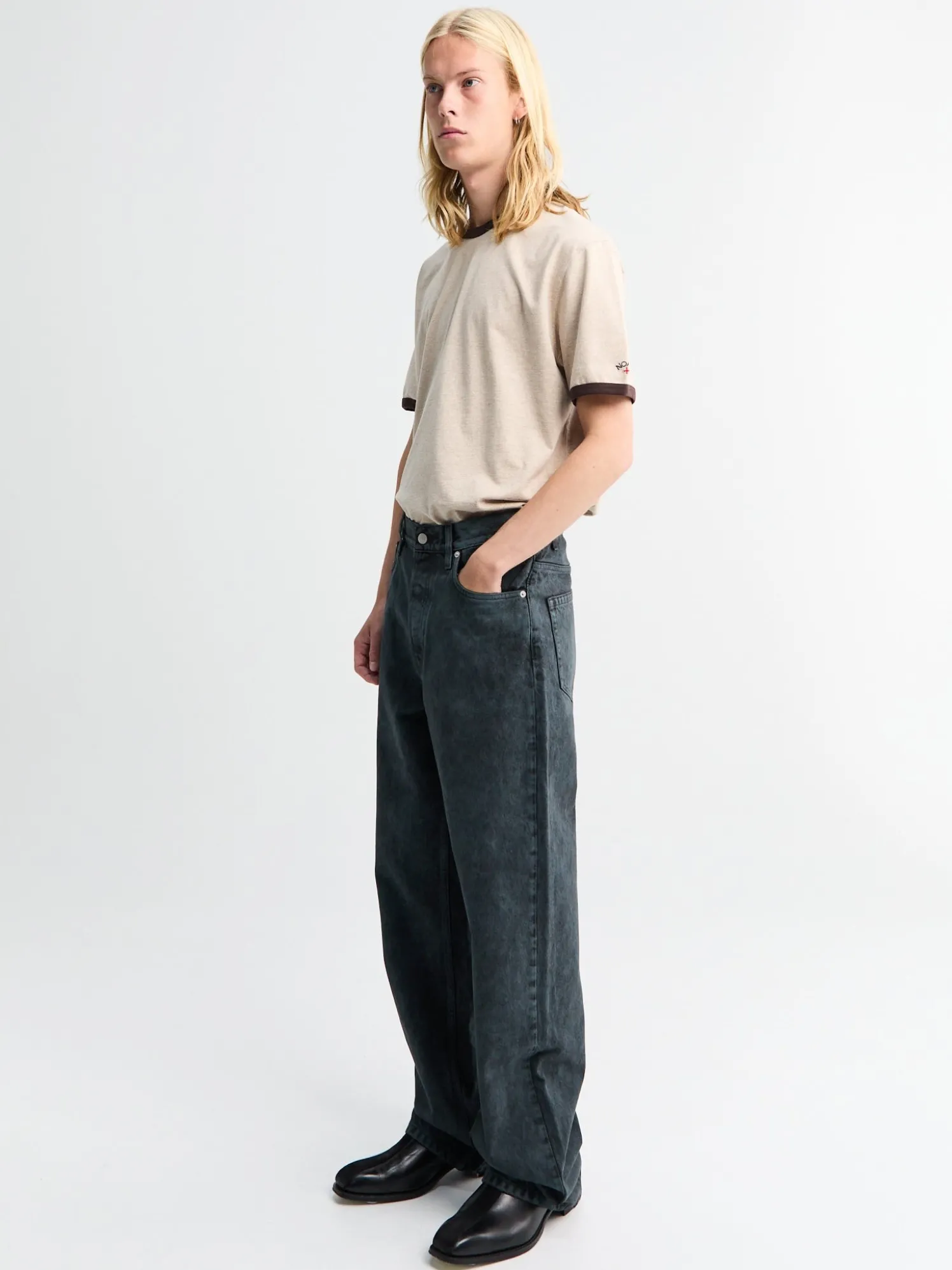 Loose Fit Jeans i Petrol