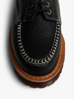 Lowell 4 Eye Shoe i Sort Wild Grain