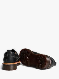Lowell 4 Eye Shoe i Sort Wild Grain