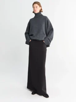Malvo Lang Pencilskirt i Sort