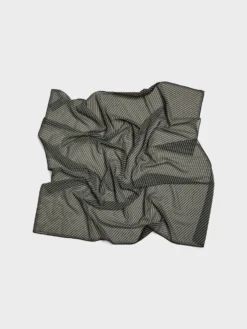 Marais Striped Tørklæde i Brun og Hvid